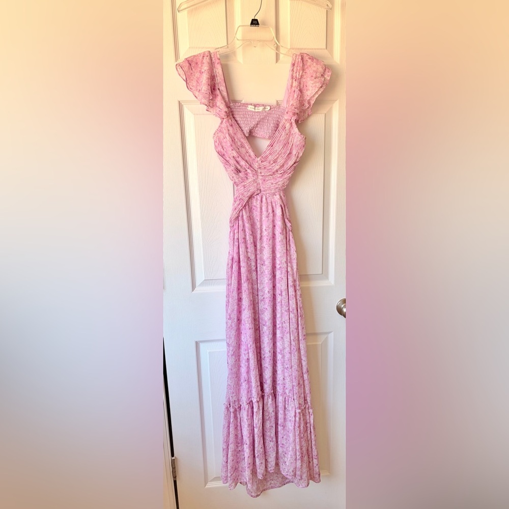 Altar'd State Sariah Floral Cut Out Maxi Dress. Size M